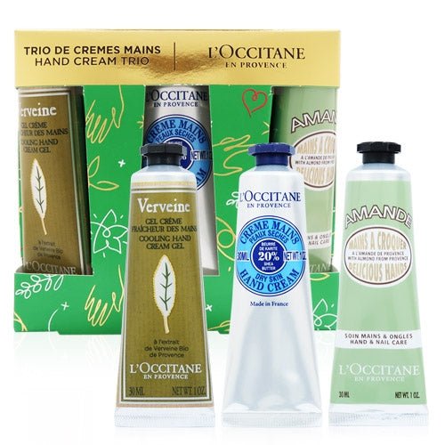 法國 L'OCCITANE 歐舒丹 護手霜3入特惠組 30MLX3 (馬鞭草+乳油木+杏仁) - La Fée Beauty