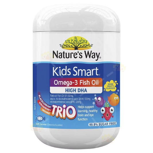 Nature's Way Kids Smart 佳思敏 兒童奧米加3 DHA魚油膠囊 180粒 - La Fée Beauty
