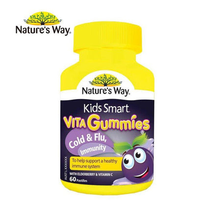 Nature's Way Kids Smart 佳思敏 維生素兒童軟糖（含接骨木)/抵抗流感 60粒 - La Fée Beauty