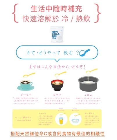 日本 NIPPI膠原蛋白100 1盒/110g x 3袋 - La Fée Beauty
