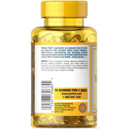 Puritan's Pride 普麗普萊 維生素 D3軟膠囊 125 mcg 200 粒（5,000 IU ） - La Fée Beauty
