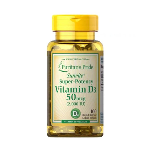 Puritan's Pride 普麗普萊 維生素 D3軟膠囊 50 mcg 100 粒（2,000 IU ) - La Fée Beauty
