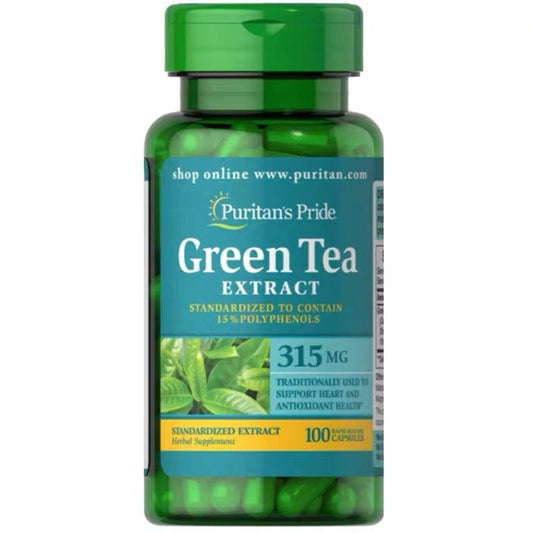 Puritan's Pride 普麗普萊 Green Tea Standardized Extract 315 mg 茶多酚315mg 100粒 - La Fée Beauty