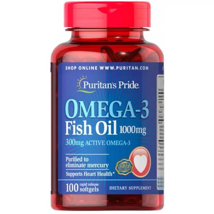 Puritan's Pride 普麗普萊 Omega-3 魚油 1000 毫克100 粒 - La Fée Beauty