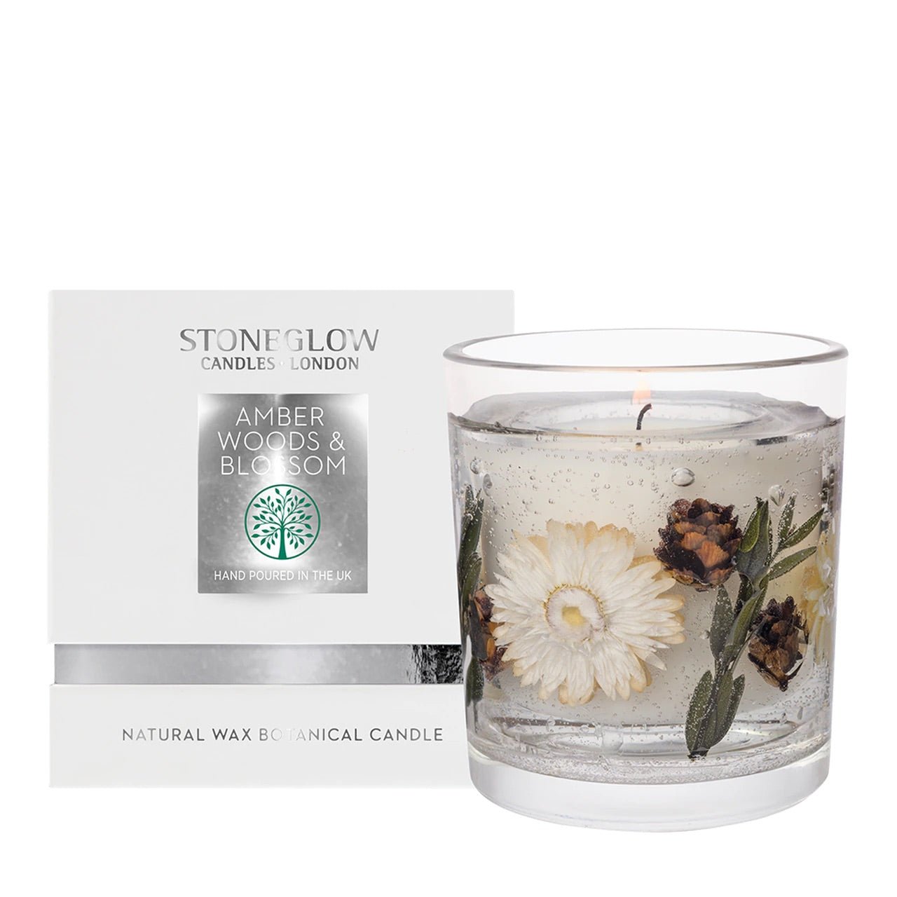 英國 STONEGLOW 天然香氛蠟燭 Amber Woods & Blossom 東方琥珀與花 140g - La Fée Beauty