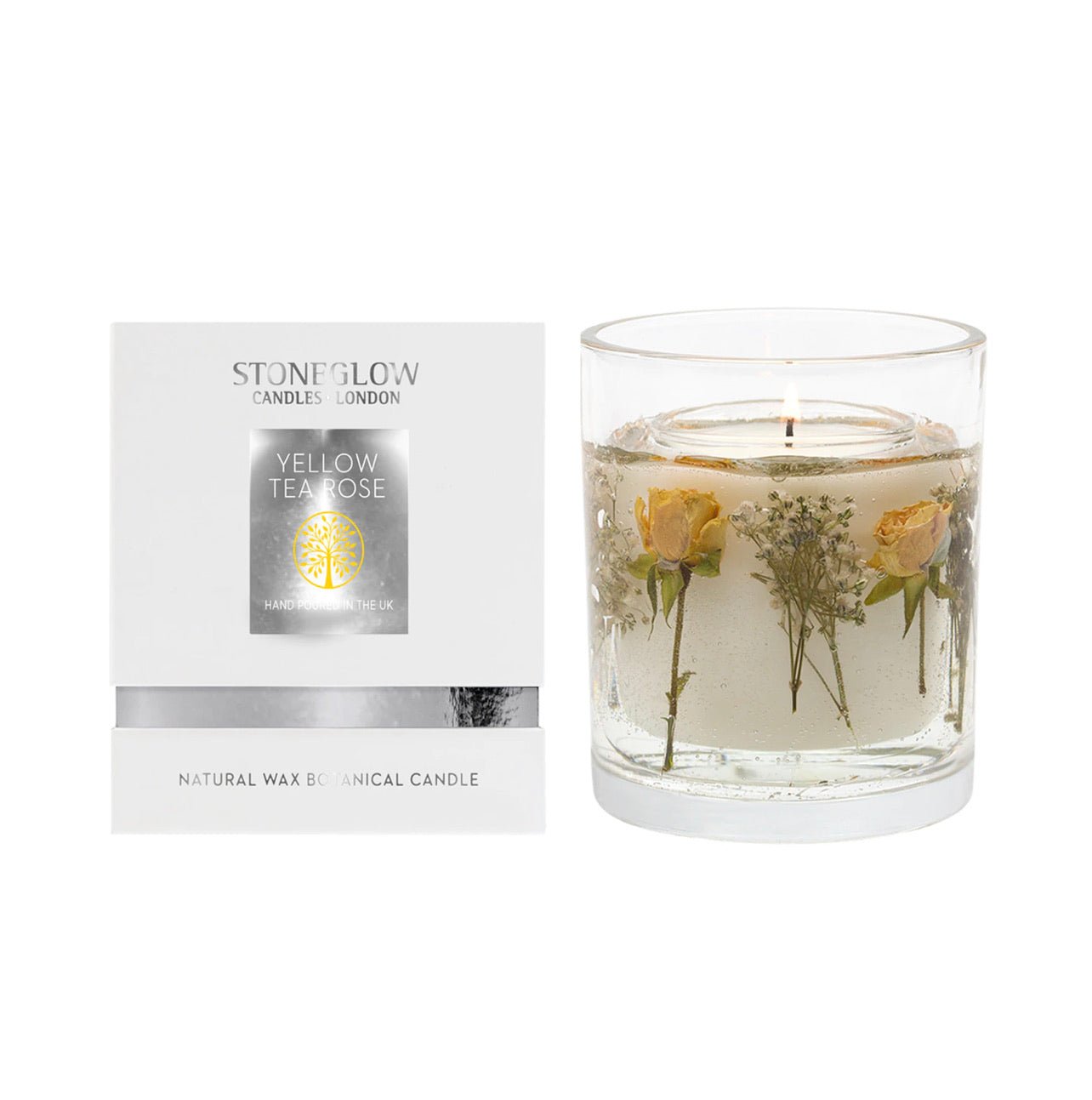 英國 STONEGLOW 天然香氛蠟燭 Yellow Tea Rose 黃茶玫瑰 140g - La Fée Beauty