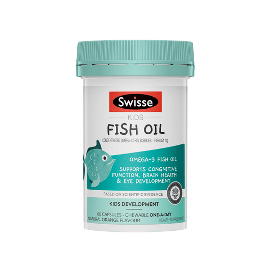 澳洲 Swisse Ultiboost 兒童無腥味魚油咀嚼軟膠囊 60粒 - La Fée Beauty
