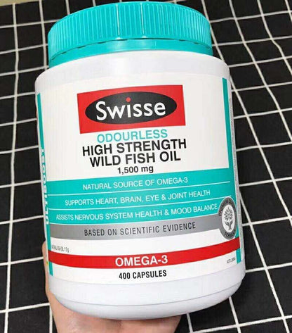 澳洲 Swisse Ultiboost 深海魚油膠囊 Odourless High Strength Wild Fish Oil 1500mg 400粒 - La Fée Beauty