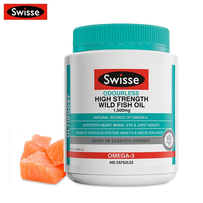 澳洲 Swisse Ultiboost 深海魚油膠囊 Odourless High Strength Wild Fish Oil 1500mg 400粒 - La Fée Beauty