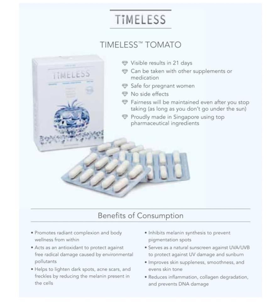 新加坡 Timeless Tomato 時光蕃茄美白丸 30日 - La Fée Beauty