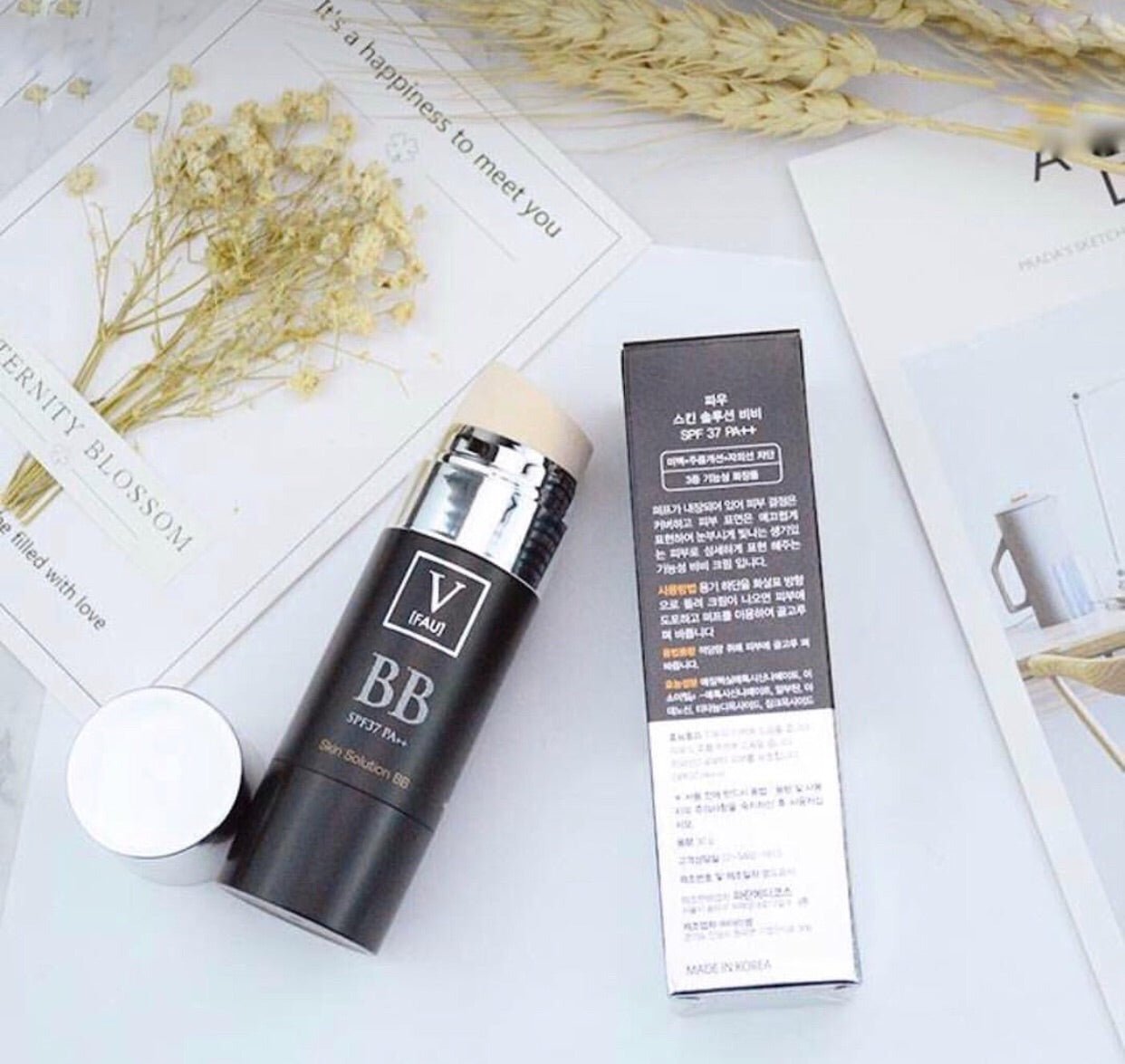 韓國 V FAU 再生修復BB霜 SPF37 PA++ SKIN SOLUTION BB 30g - La Fée Beauty
