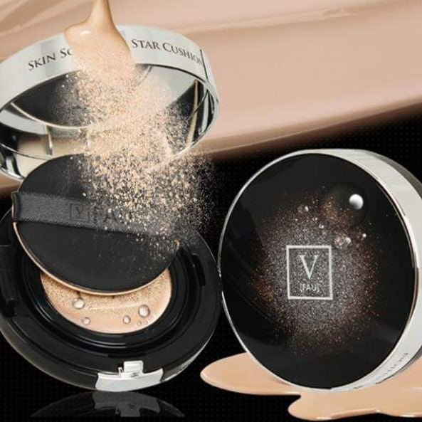 韓國 V FAU 再生星空氣墊粉底 SPF 50+/PA+++ Skin Solution Star Cushion （15g+15g替換芯） - La Fée Beauty