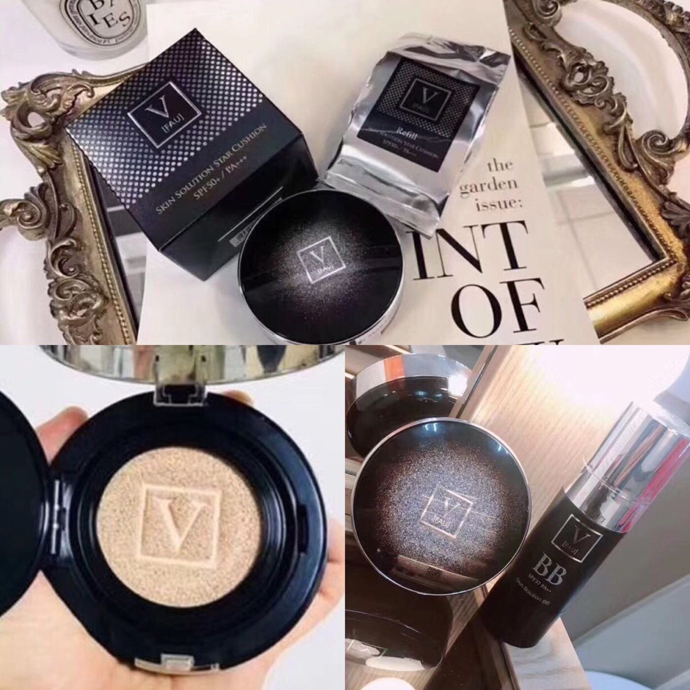 韓國 V FAU 再生星空氣墊粉底 SPF 50+/PA+++ Skin Solution Star Cushion （15g+15g替換芯） - La Fée Beauty