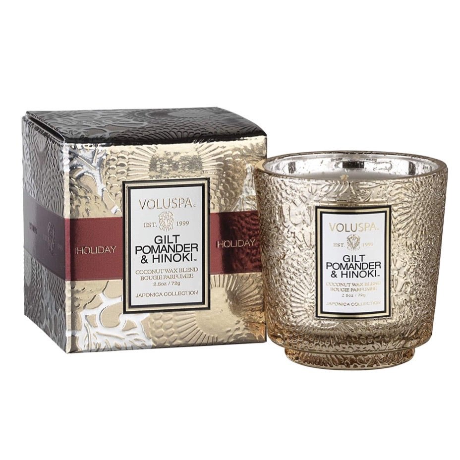Voluspa | Gilt Pomander & Hinoki 黃金香囊&檜木 3.2oz - La Fée Beauty