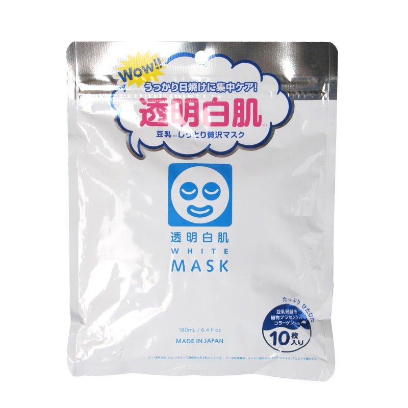 日本 本土 WHITEPACK 透明白肌美白修復面膜 10枚 - La Fée Beauty