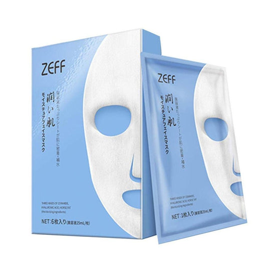 日本 ZEFF 北海道溫泉補水保濕面膜 6片 - La Fée Beauty
